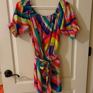Flying Tomato Multicolor Geometric romper